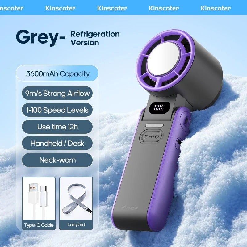 BreezeMate – Foldable High-Speed Handheld Fan |3600mAh- Rechargeable Battery