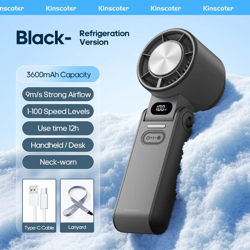 BreezeMate – Foldable High-Speed Handheld Fan |3600mAh- Rechargeable Battery